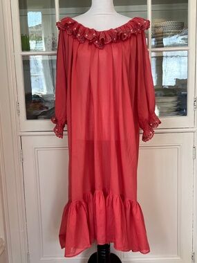 Doen Solaris Strawberry Nightgown Dress, Dark Pink, Red